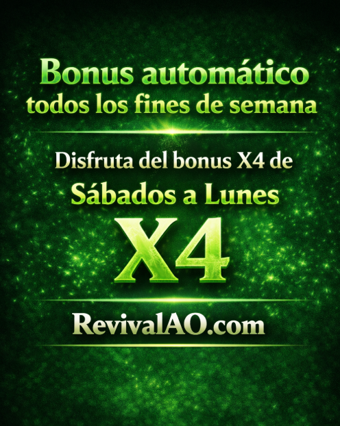 Bonus de doble EXP todos los fines de semana en Revival AO!